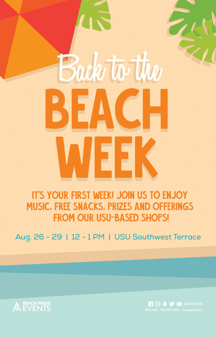 Back o the Beach Week poster