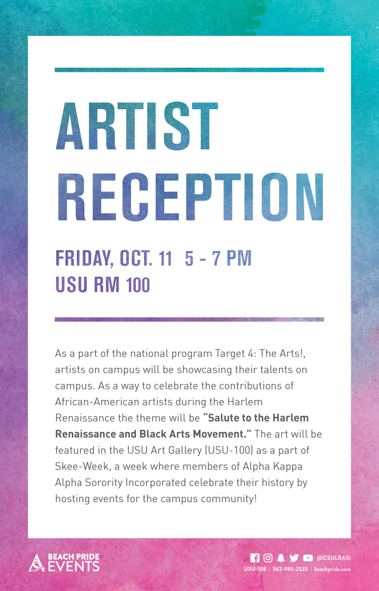 art gallery reception poster