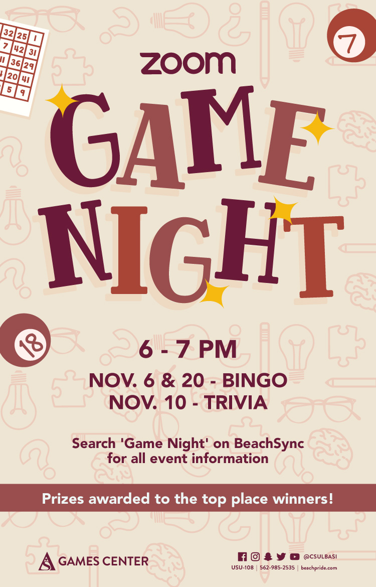 BPE Game Night November poster