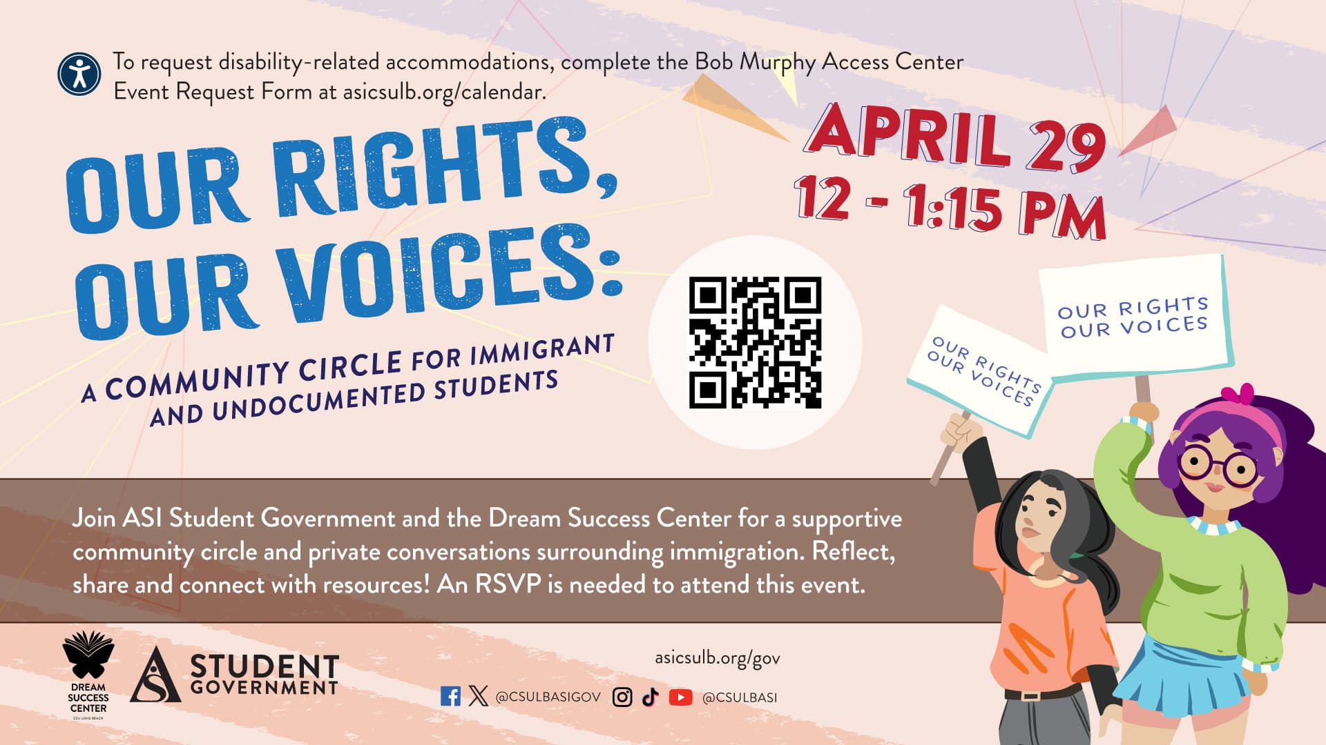 Our rights, Our voices: A Community Circle for Immigrant and Undocumented Students

