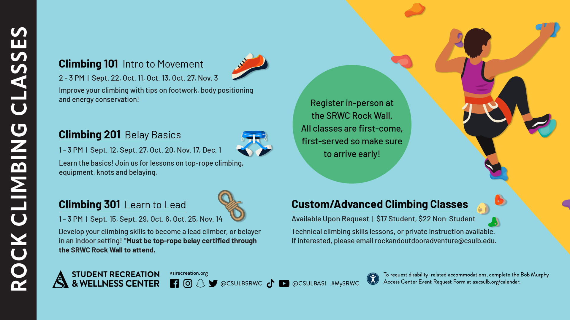 Rock climbing classes
                