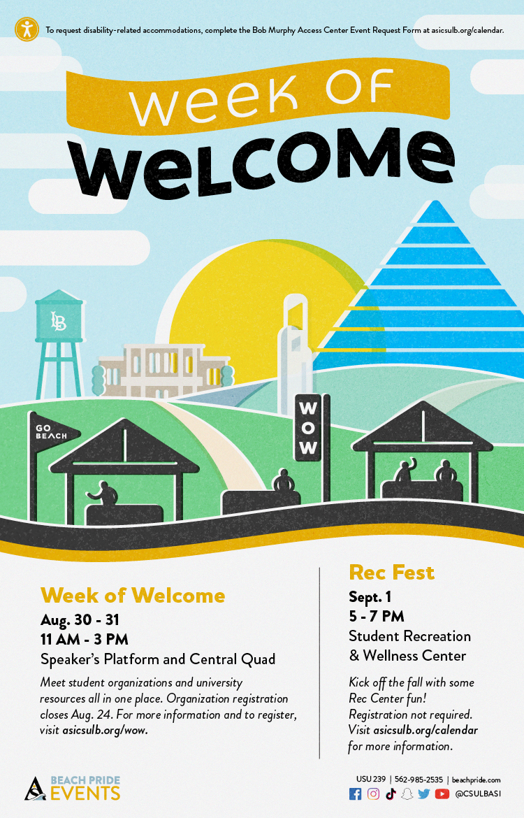 week of welcome schedule poster