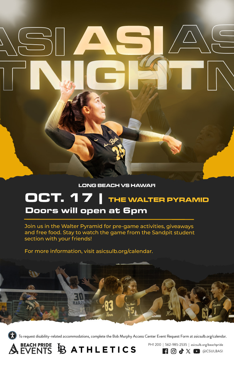 ASI Night Women's Volleyball Event Poster