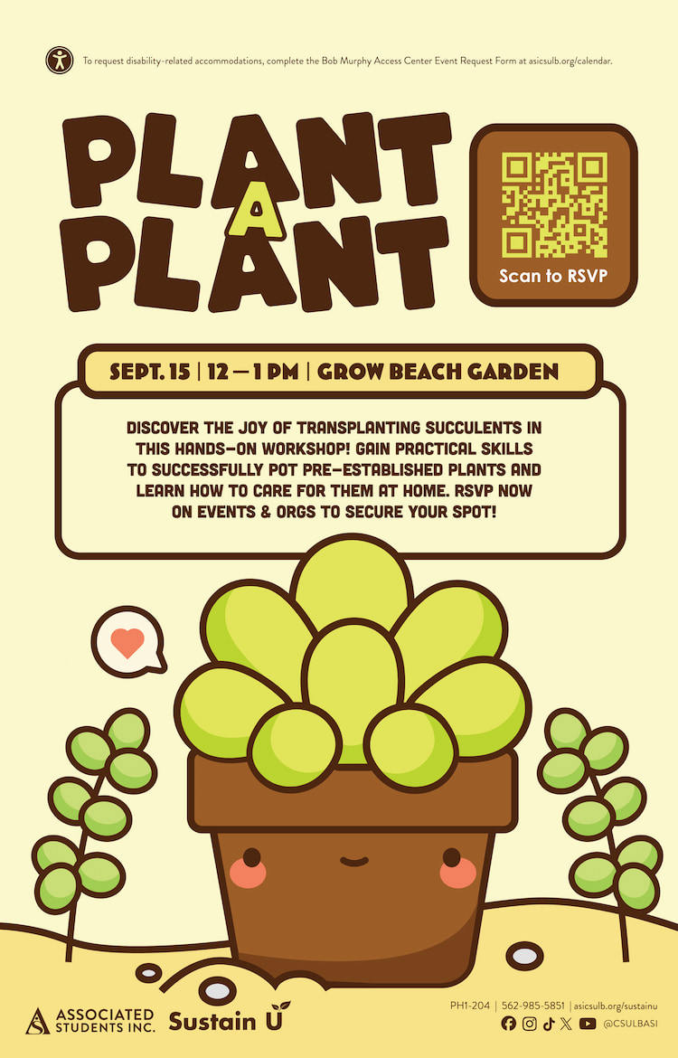 Plant-a-Plant
Sept. 15
12 to 1 p.m. 
Grow Beach Garden