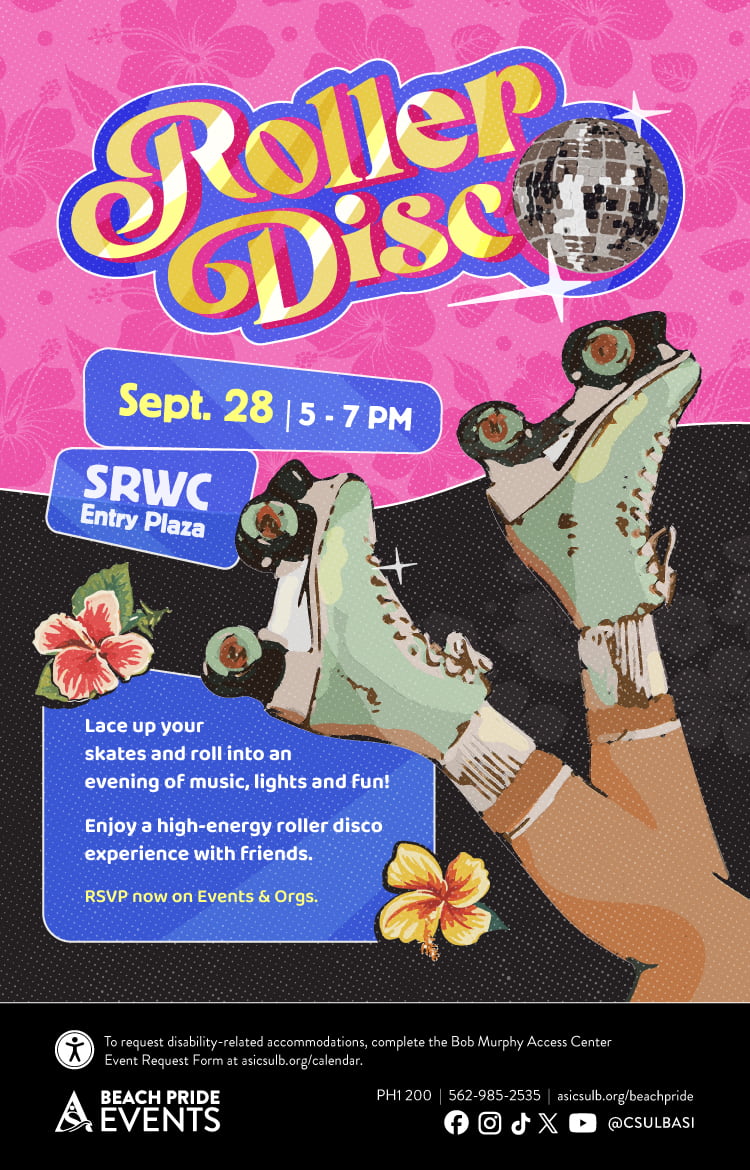 Roller Disco
Sept. 28
5 - 7 PM
SRWC Entry Plaza
