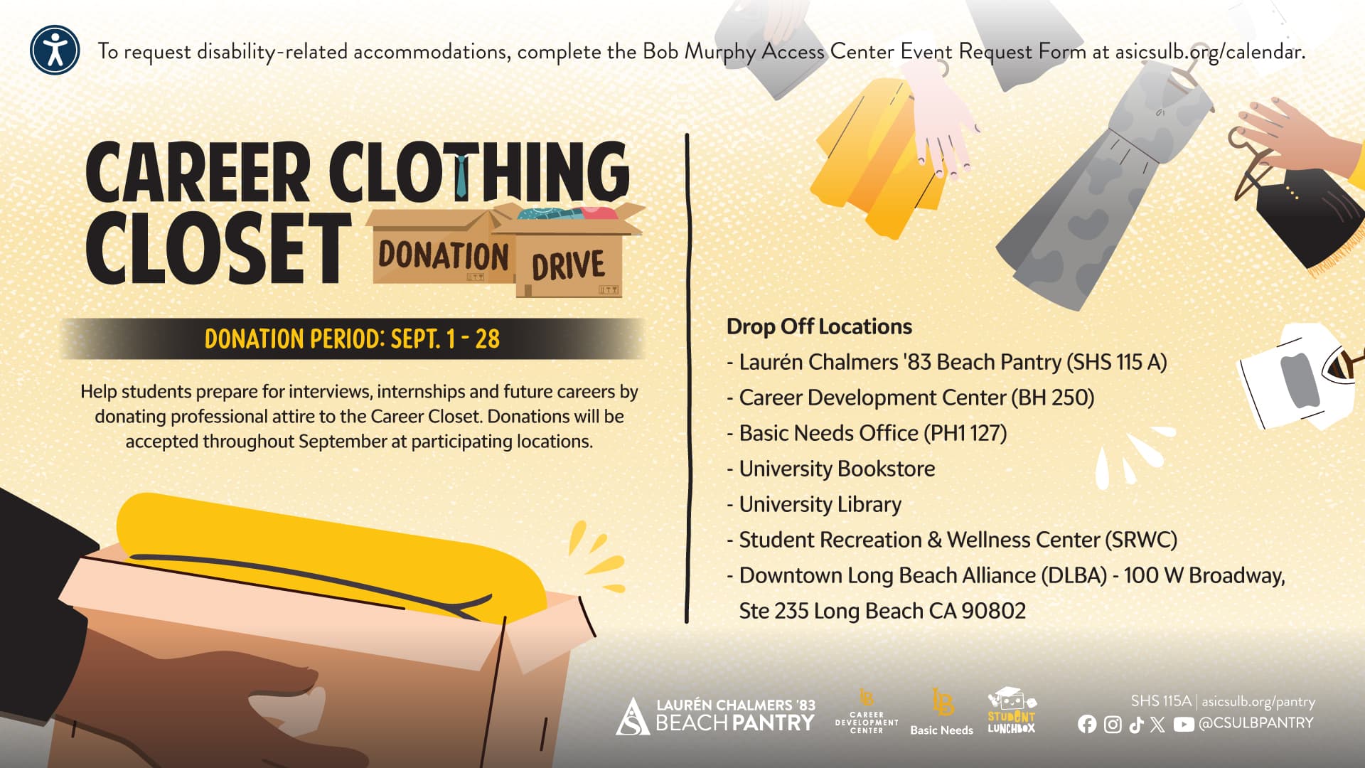 Career Clothing Closet Donation Drive