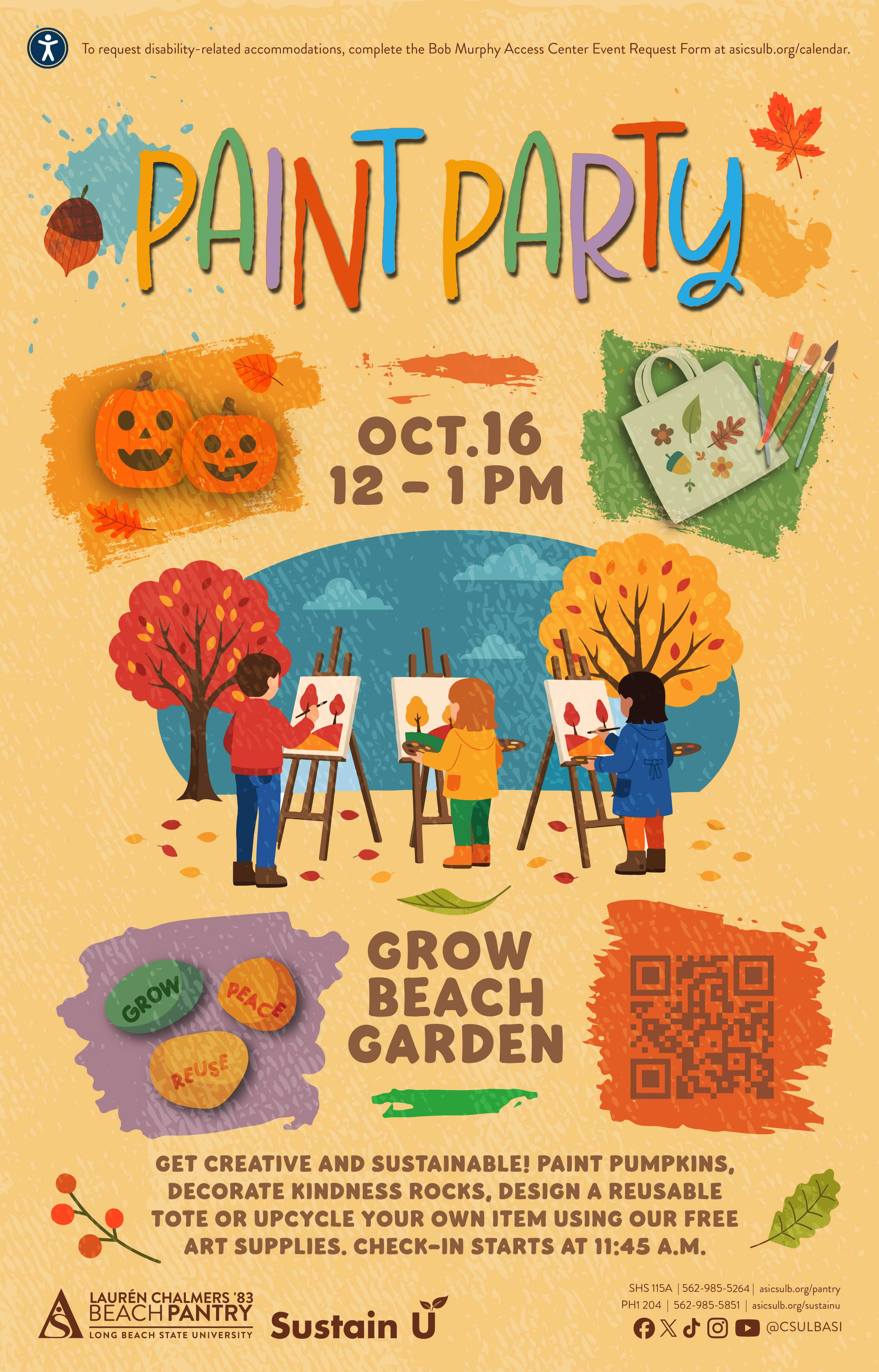 Paint & Sip
March 27
12 to 2 p.m.
USU Southwest Terrace