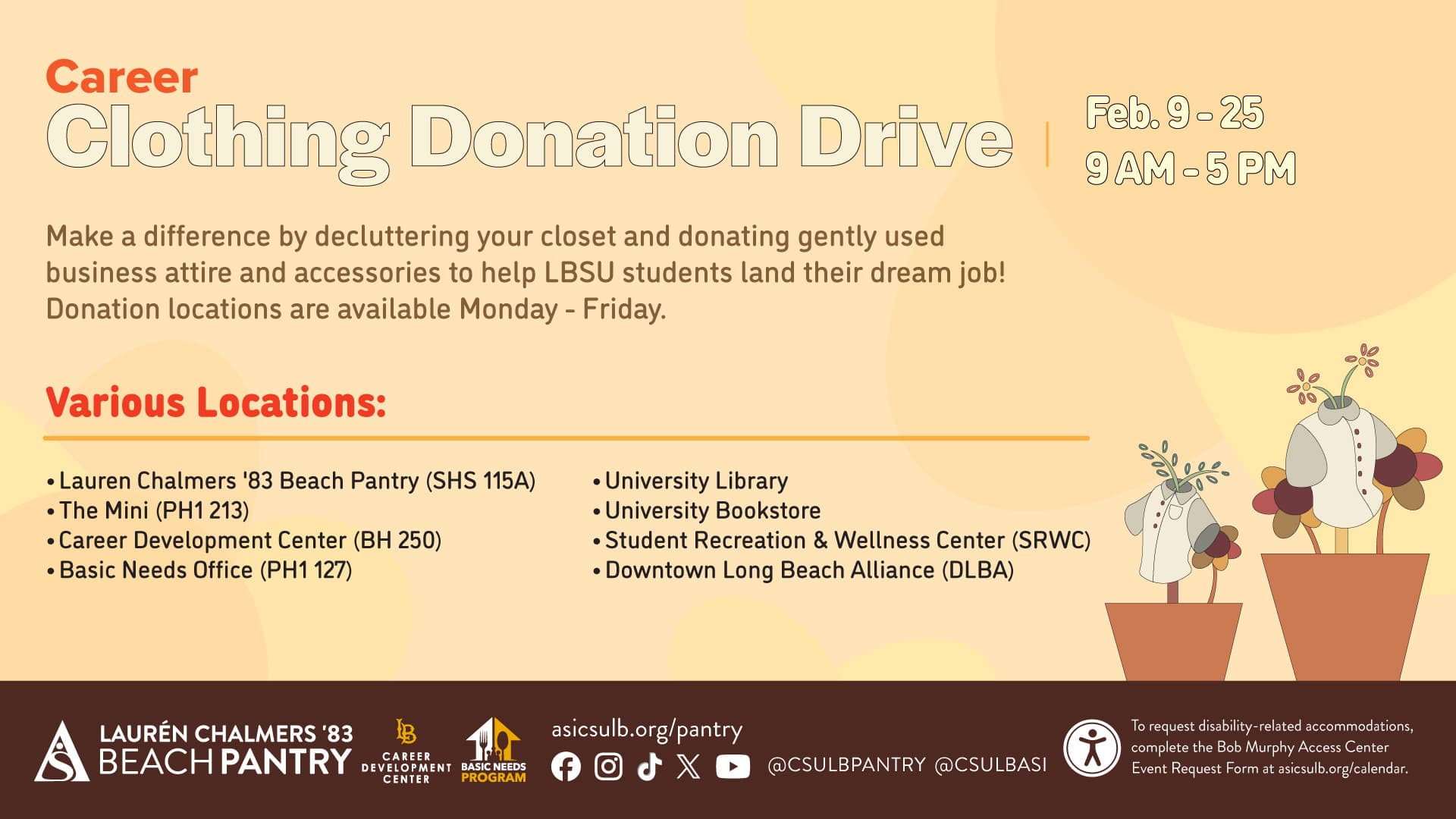 Career Clothing Closet Donation Drive