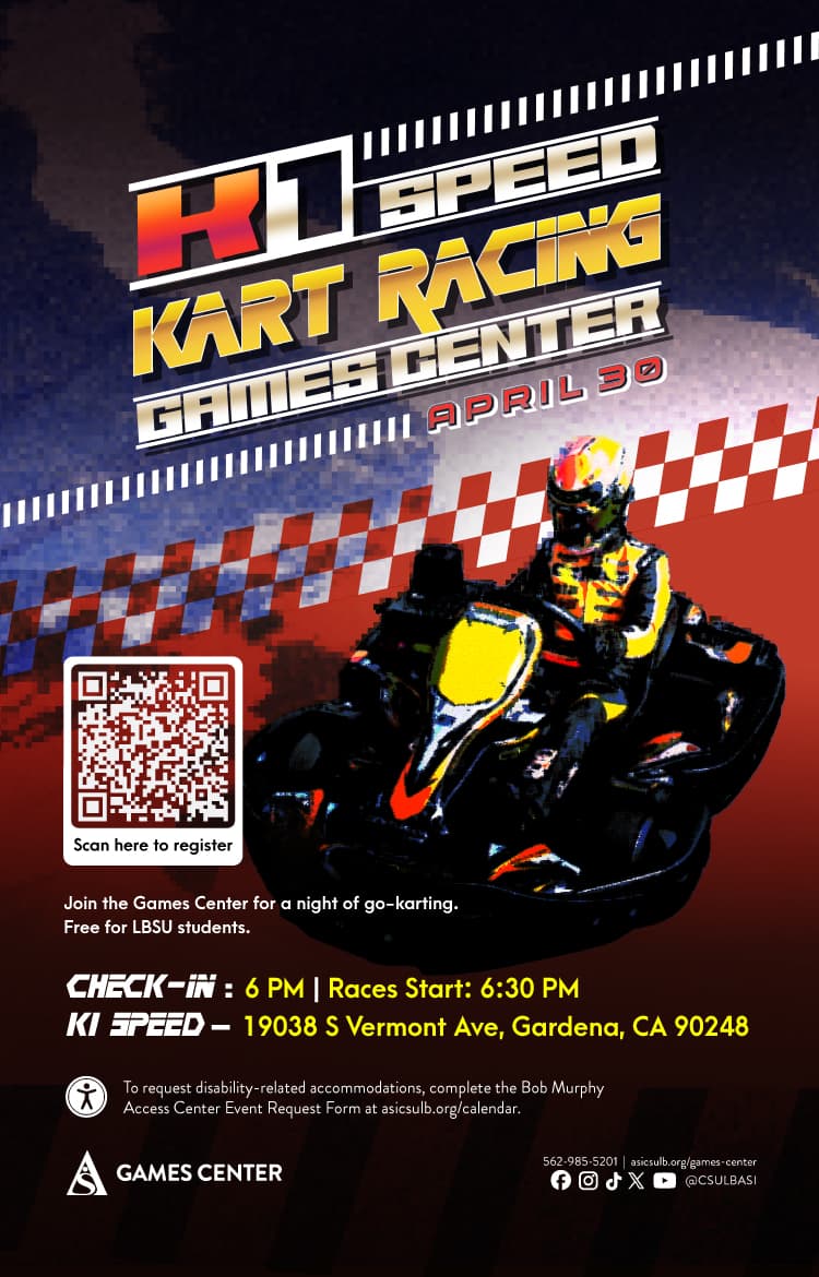 K1 Speed Kart Racing with the Games Center Flier