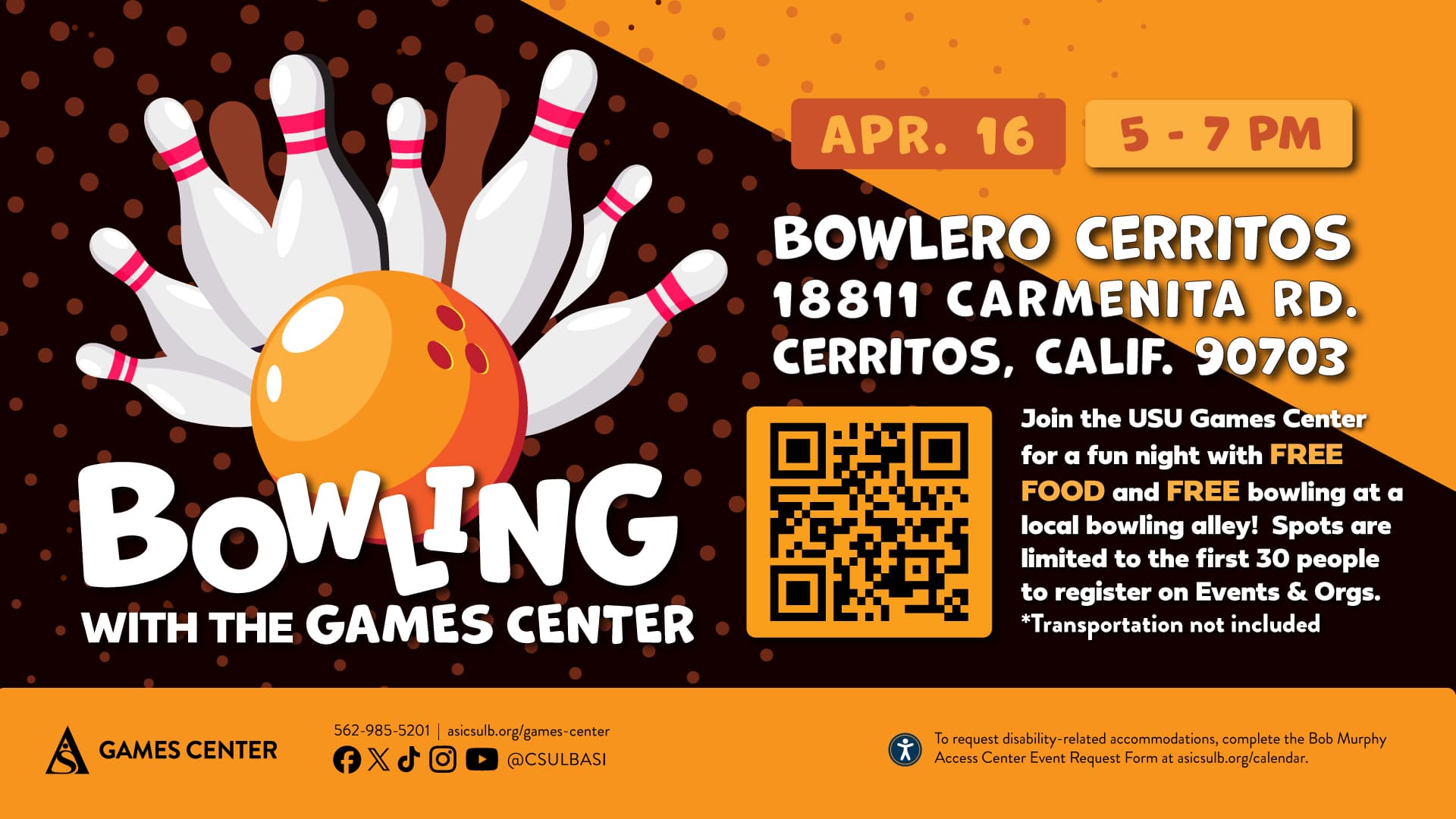 Bowling with the Games Center

