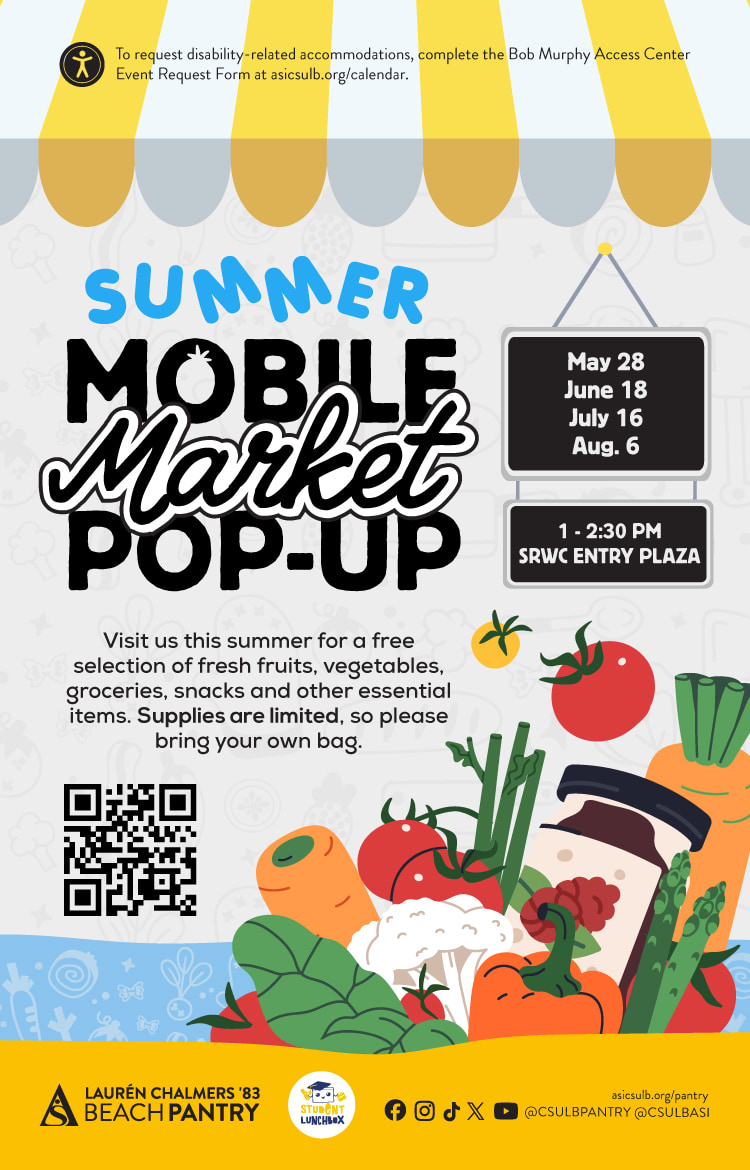 Mobile Market Pop-Up
Bi-weekly on Thursdays
1 to 2:30 p.m.
SRWC Entry Plaza
