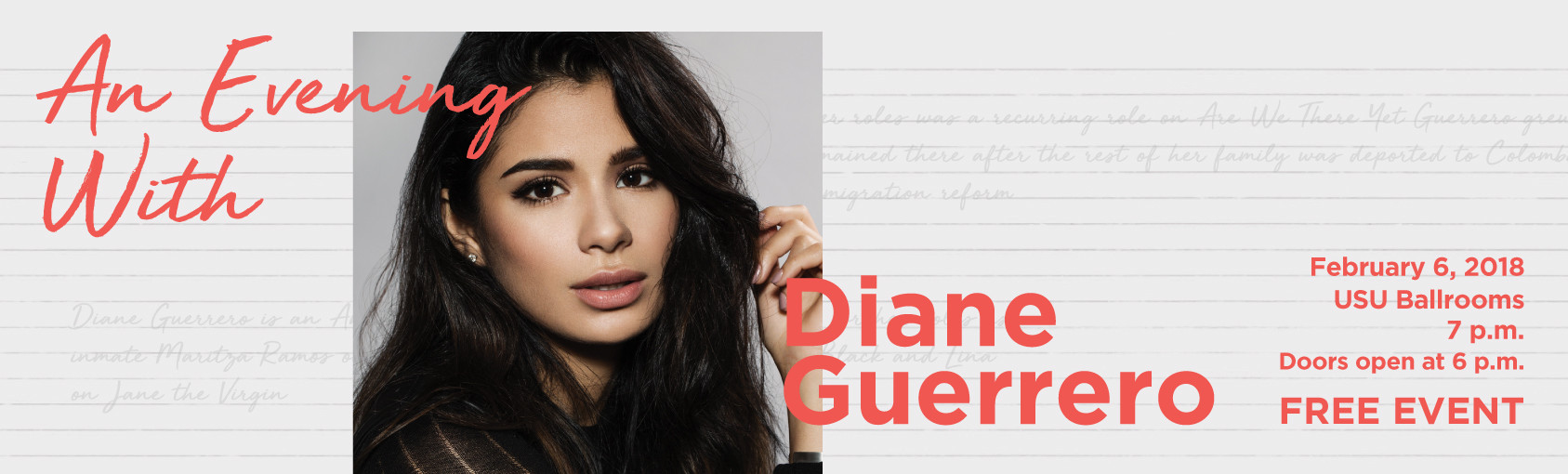 An Evening With Diane Guerrero banner