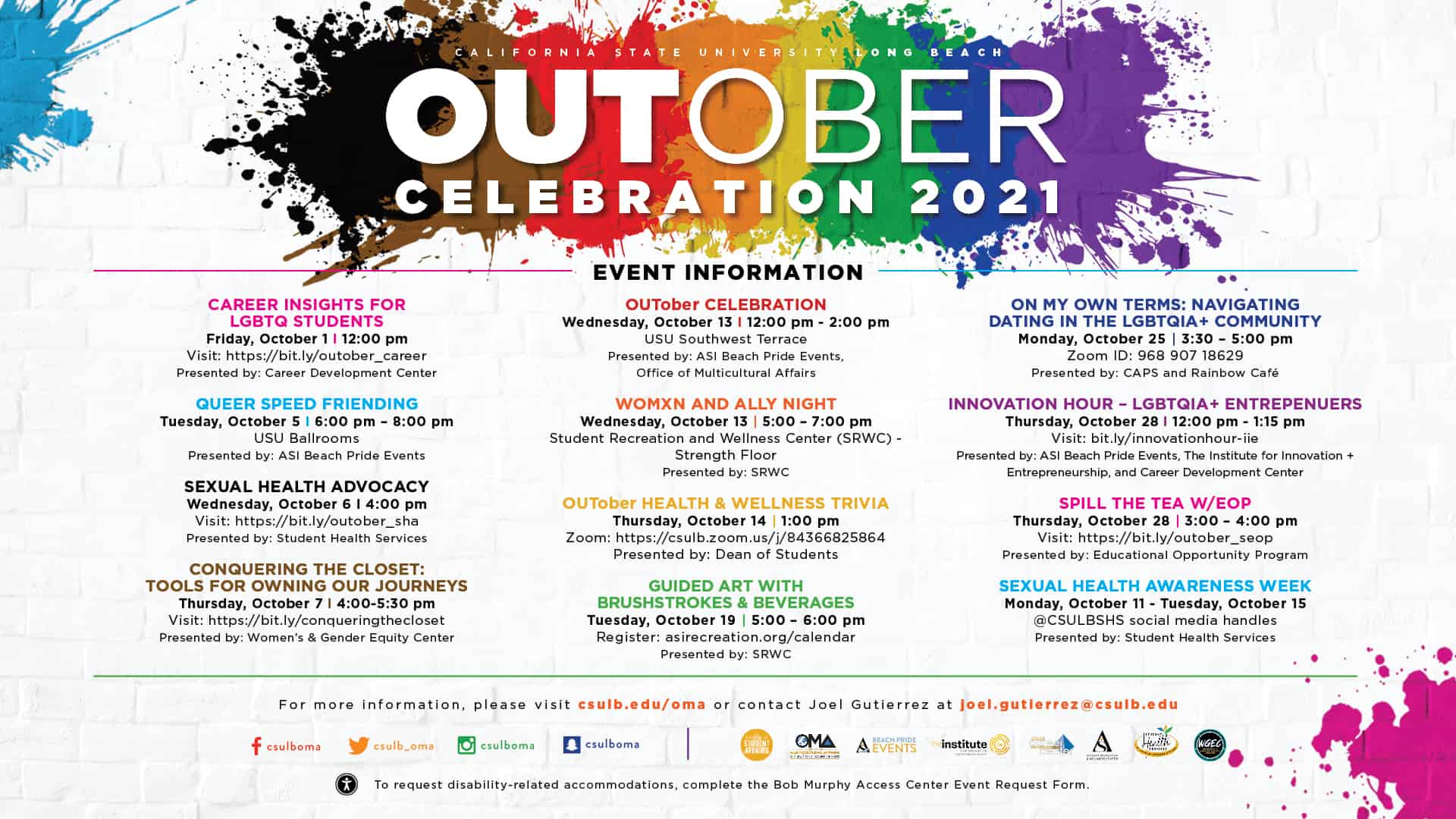 OUTober schedule