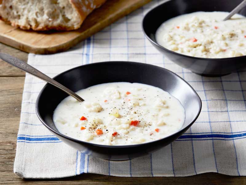 Cauliflower Soup in bowl
