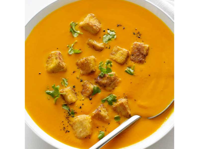 Ginger Carrot Soup in bowl