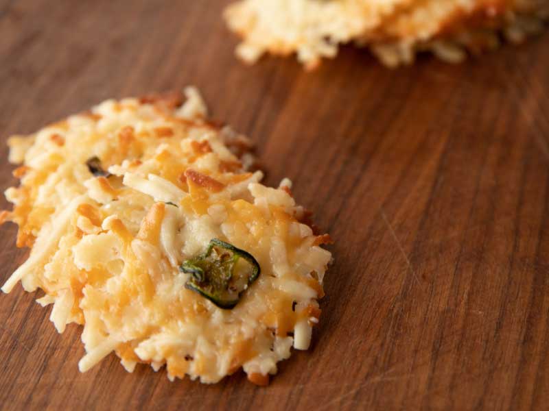 Jalapeno Cheese Crisps closeup