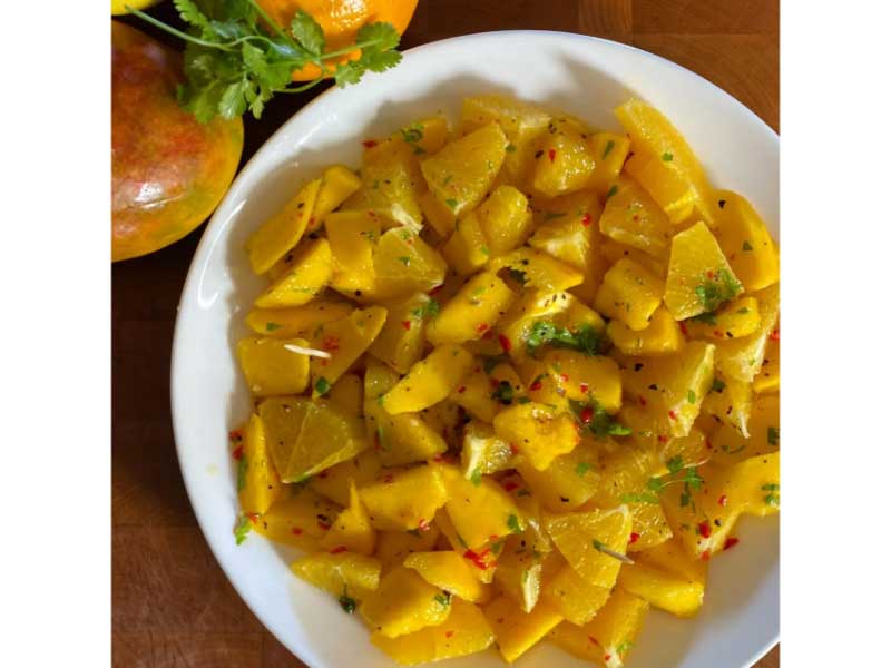 Mango Orange Chow in bowl