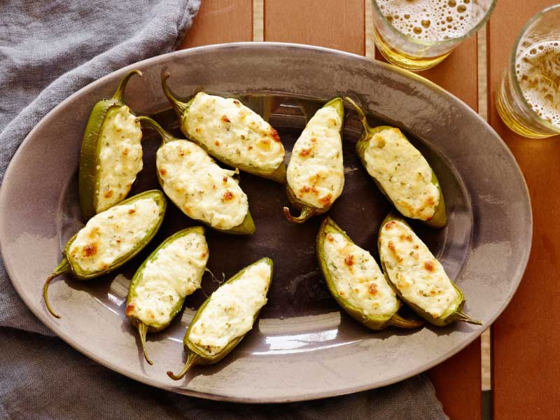 Roasted Jalapeno Poppers on plate