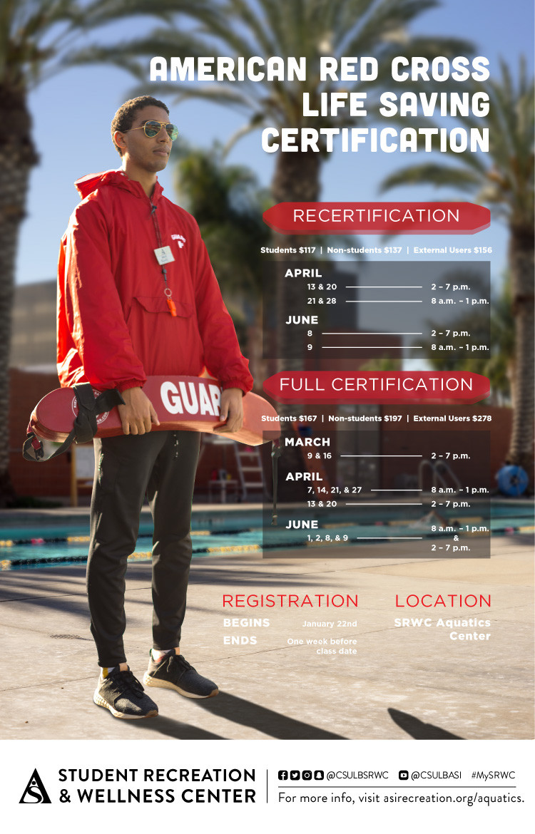 American Red Cross Life Saving Certification poster