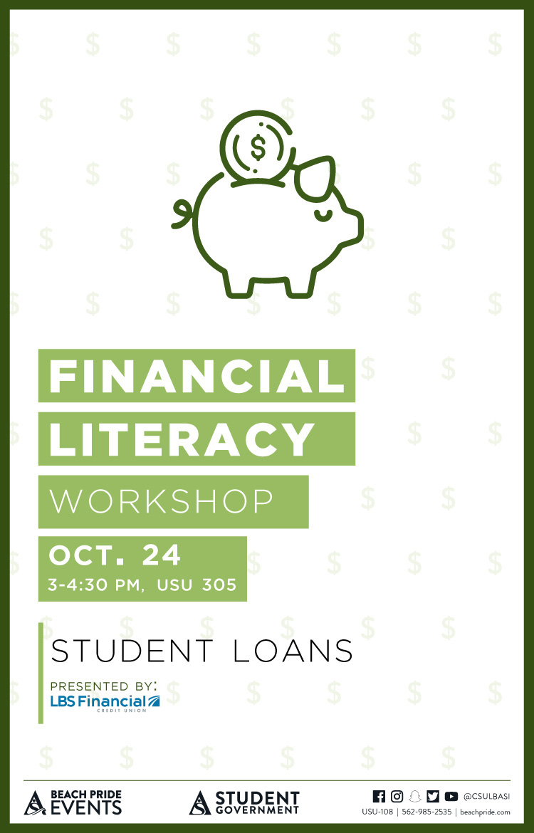 Financial literacy student loans workshop poster