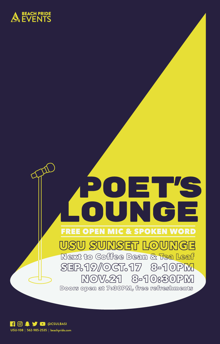 beach pride poets lounge poster