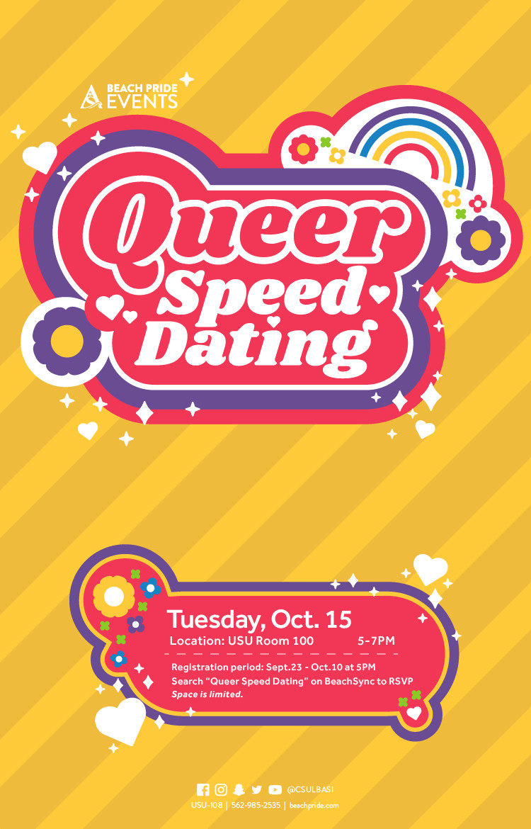 beach pride speed dating poster