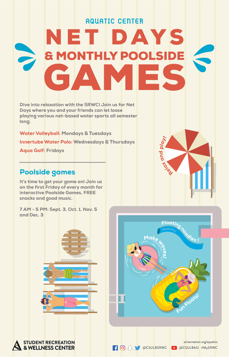 Aquatic Center Net Days & Poolside Games Poster