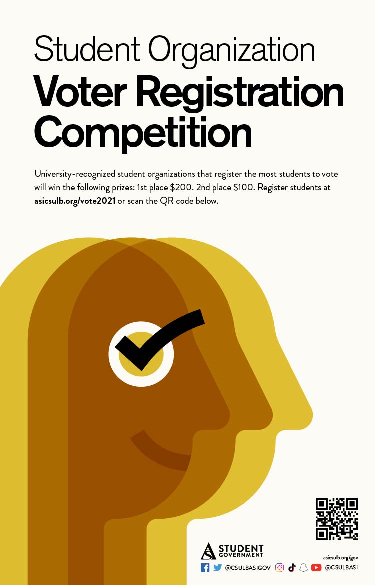 Student Organization Voter Registration Competition poster