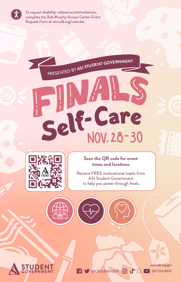 finals self care poster