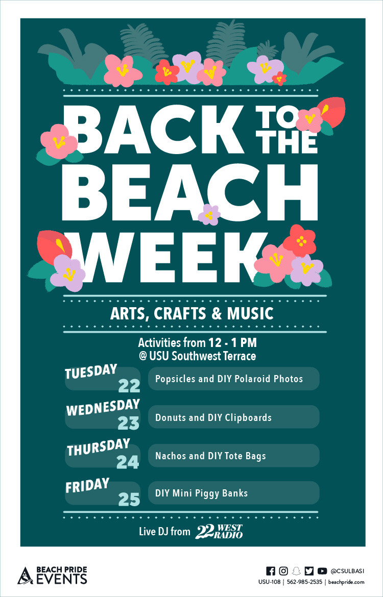 back to the beach week poster