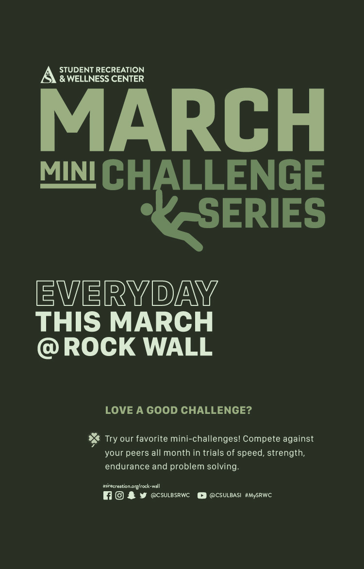 March mini challenge series rock climbing poster
