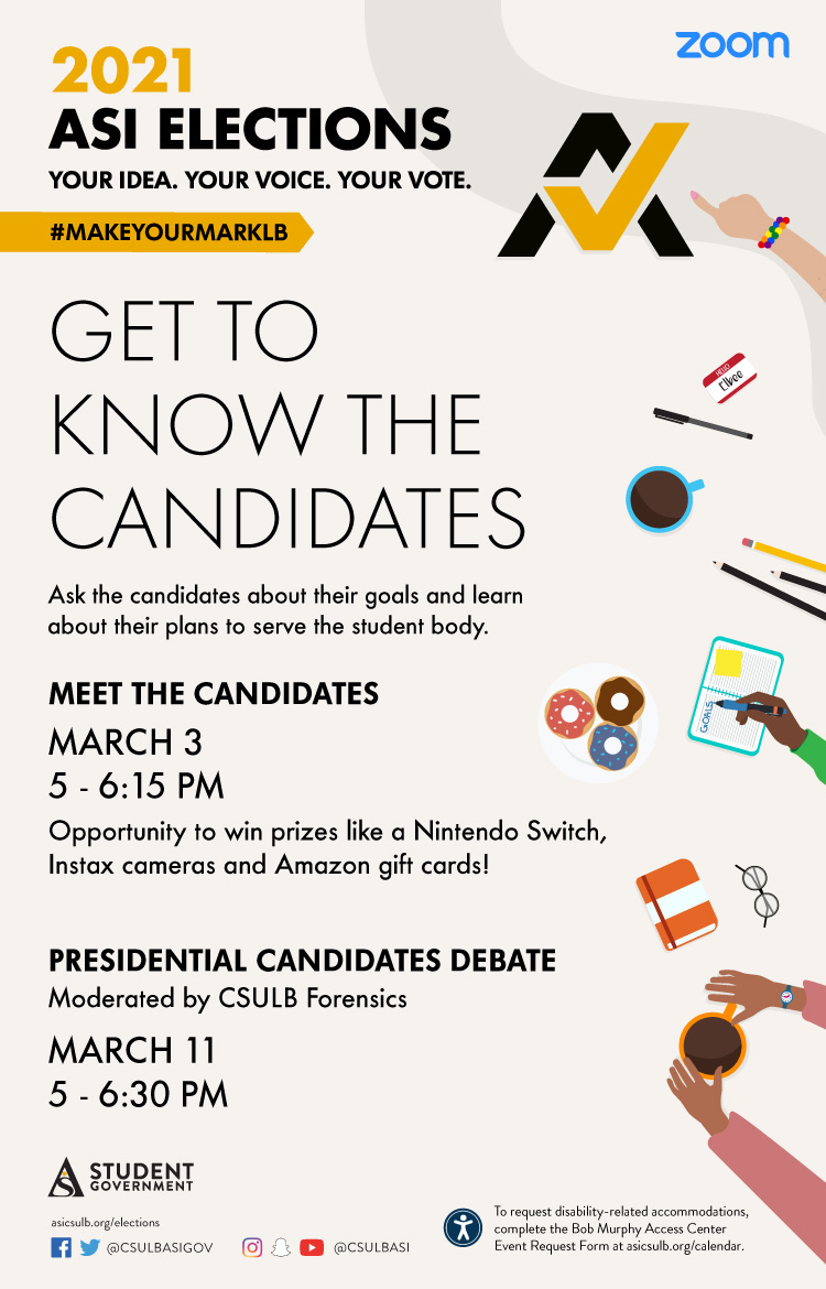 Get to know the candidates poster