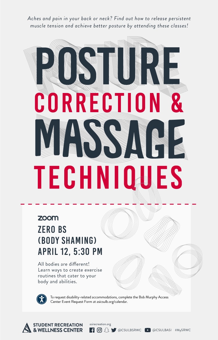 Posture Correction & Massage Techniques April Poster