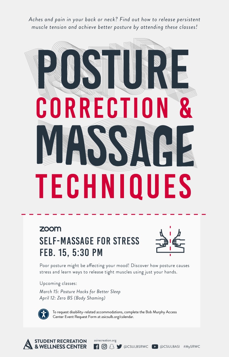 Posture Correction & Massage Techniques February Poster
