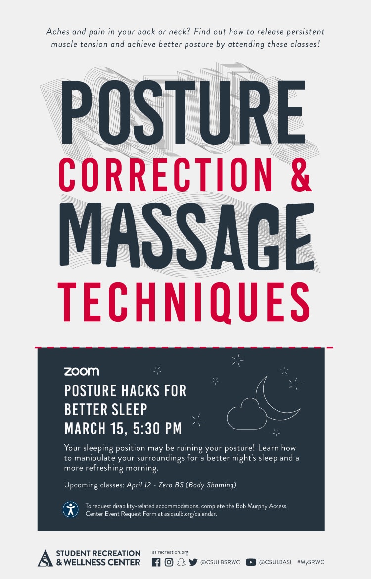 Posture Correction & Massage Techniques March Poster