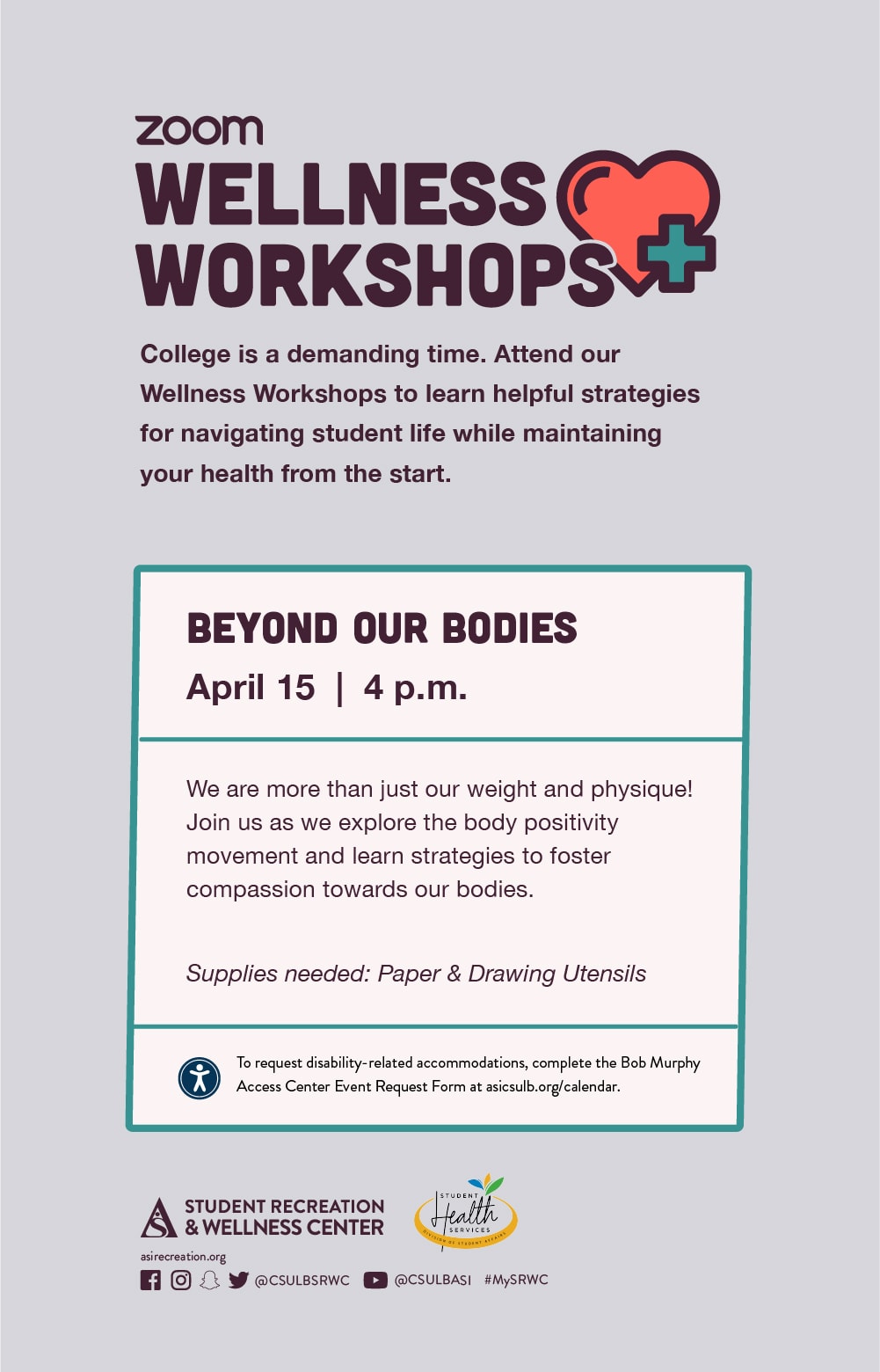 Wellness Workshop April Poster