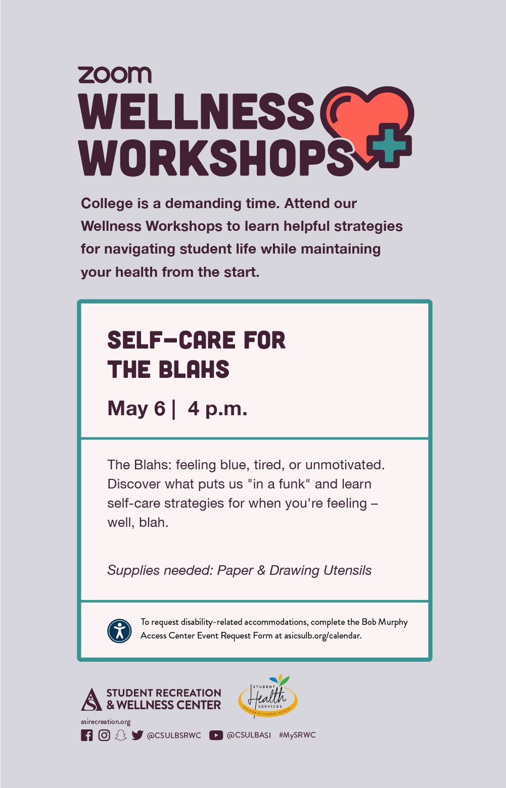 Wellness Workshop May Poster