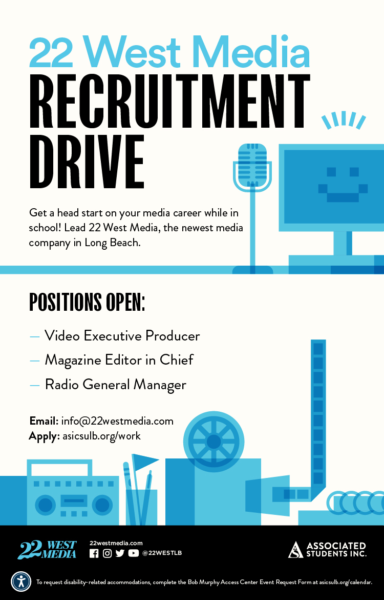 22 West media recruitment drive poster