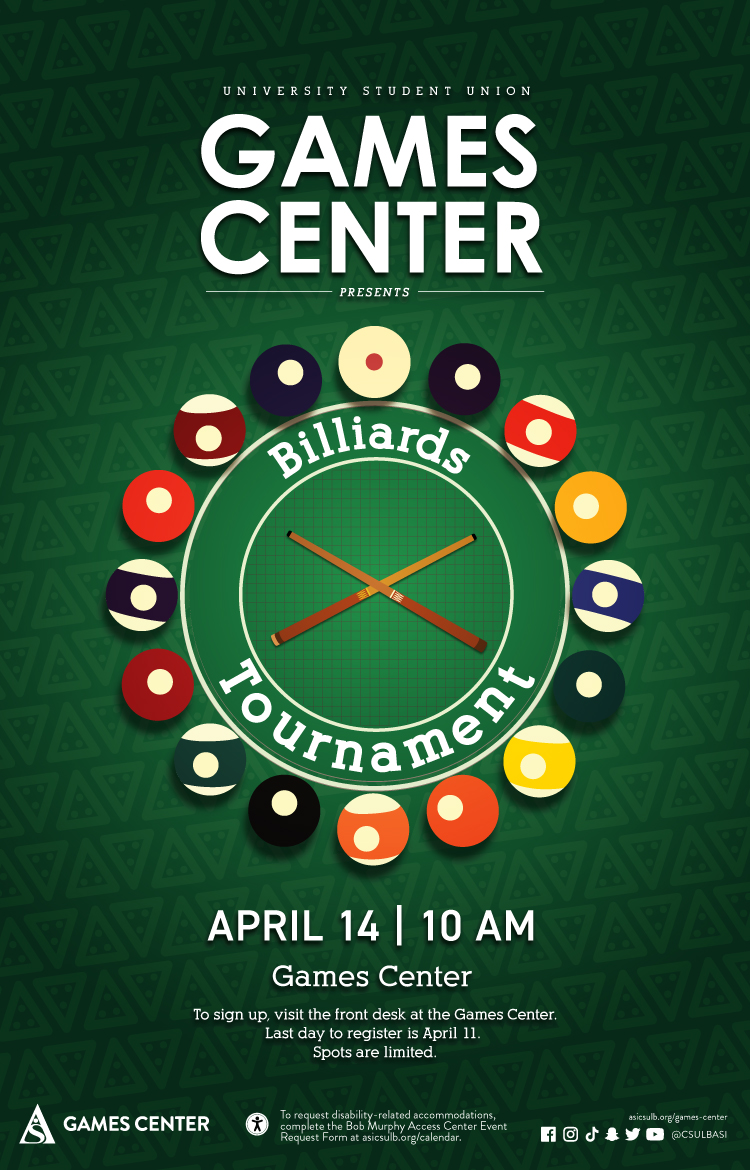billiards tournament poster