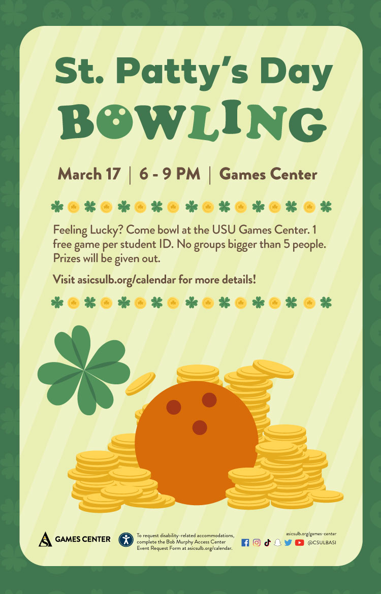 st. patrick's day bowling poster