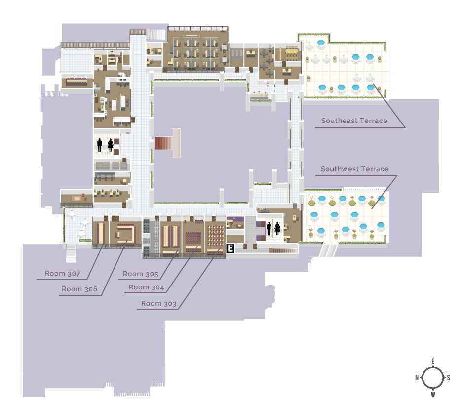 Floor Map of 3rd Floor of the USU